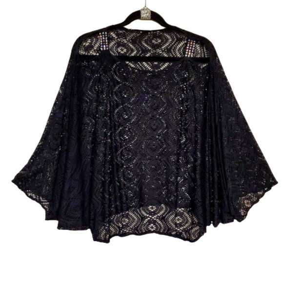 Boho Fishnet Tunic Top Batwing Oversized Top with Swark. Crystals on Strap. - Picture 1 of 4